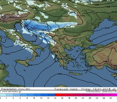 Πρόγνωση καιρού - Παρασκευή, 19 Ιανουαρίου 2018